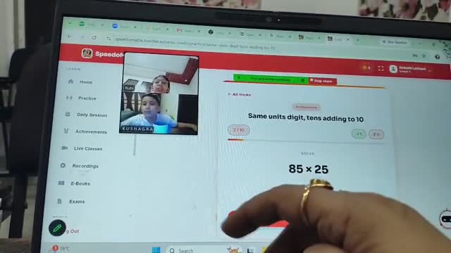 Live class: Same tens, units add to 10