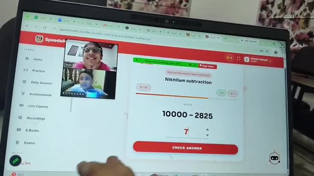 Live class: Subtract from 10,000